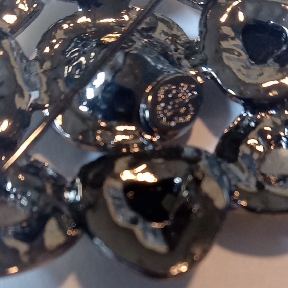 Premier Designs Classic Style Elegant Black & Silver Brooch - Picture 4 of 6